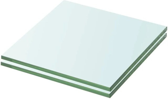 2er-Set vidaXL Regalböden aus transparentem Hartglas, B/T: 20 x 15 cm - Bild 1