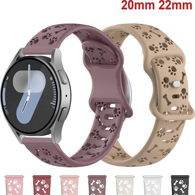 I LOVE LUO Uhrenarmband Silikon, Hundepfoten, Unisex - Bild 1