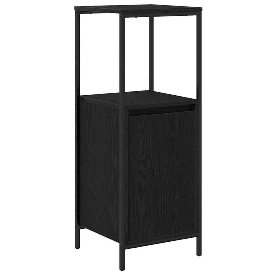 vidaXL Badschrank in Schwarz Eiche mit Regalen und Türen B: 36 cm, T: 35 cm, H: 95 cm - Bild 2