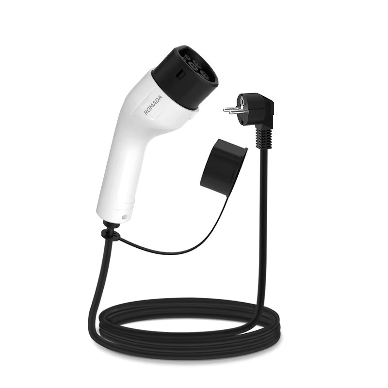 ROMADA Typ2 Tragbares EV-Ladegerät 3,5KW 16A in Weiß, IP66 Wasserdicht mit EU-Stecker für Zuhause und Outdoor - Bild 5