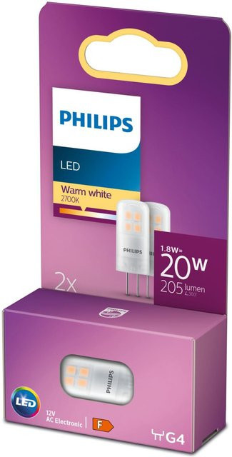 Philips LED-Lampe G4 Capsule, 20W, 12V, Warmweiß, 2700K - Bild 1