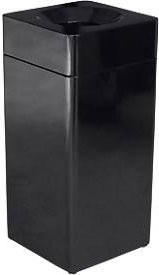 Abfallsammler Orgavente von Probbax in Schwarz, Stahl, Volumen 40 l, Rechteck, B: 35 cm, T: 35 cm, H: 79 cm, selbstlöschender Eimer - Bild 1