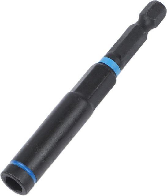 Vibratite Steckschlüssel 80mm Sechskant-Mutternschlüssel mit Bohreradapter und Verlängerungshülse in Schwarz für pneumatische und elektrische Werkzeuge - Bild 1