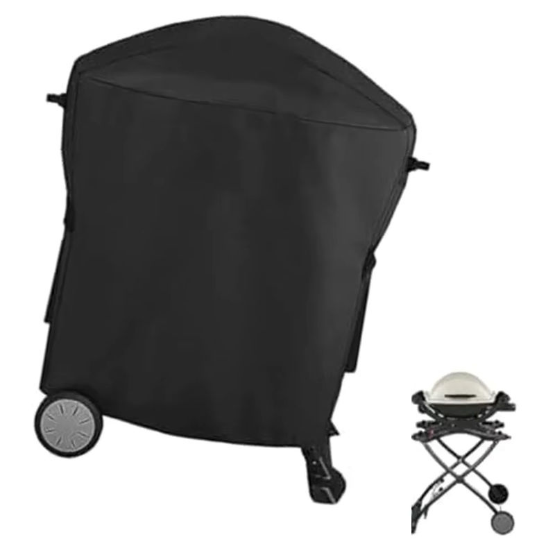 Weber Grillabdeckung aus 210D Oxford-Polyester für Gasgrill Q1000 und Q2000, Schwarz, B: 69,0 cm, T: 76,0 cm - Bild 6