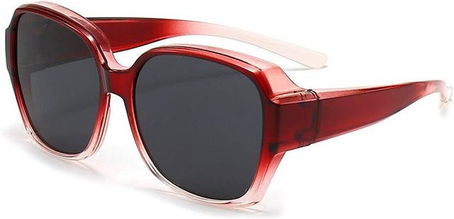 CICI Global Glasses T01 Fitover-Sonnenbrille, Wrap, Kunststoff, Unisex, braun - Bild 1
