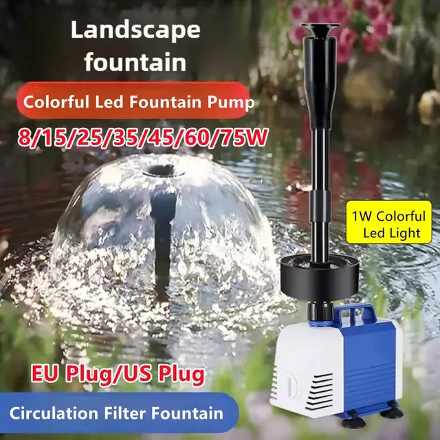 Dreamburgh Pilz-Brunnenpumpe für Fischteiche und Gartenlandschaften in Weiß - Bild 1