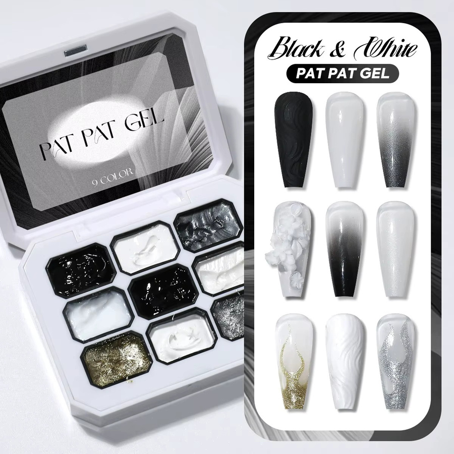 Nagellack, Schwarz-Weiß, Glänzend - Bild 2