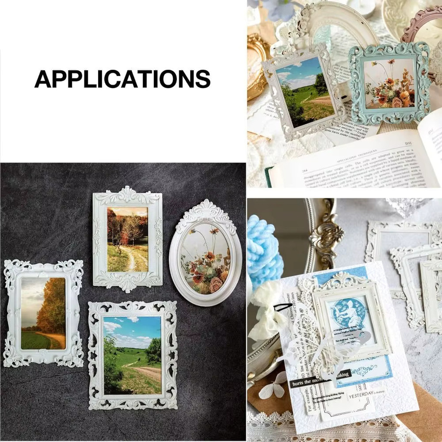 Set mit 4 Scrapbook-Papieren im Vintage-Stil mit geprägter Textur und Hohlprägung - Bild 4