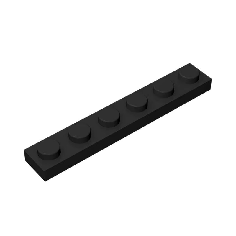 SixBricks MOC 1x6 Platte Bausteine Kit, 10-teiliges Set, Grau - Bild 2