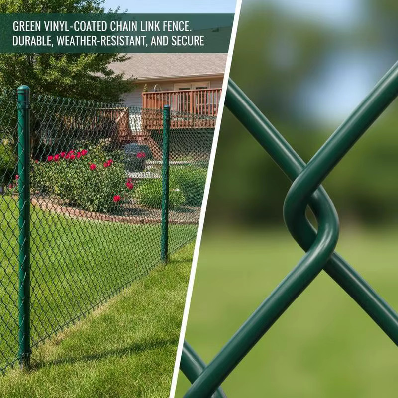 Grüner Maschendrahtzaun aus Stahl mit PVC-Beschichtung, rund, wetterfest und UV-beständig für deine Grundstücksumzäunung - Bild 4