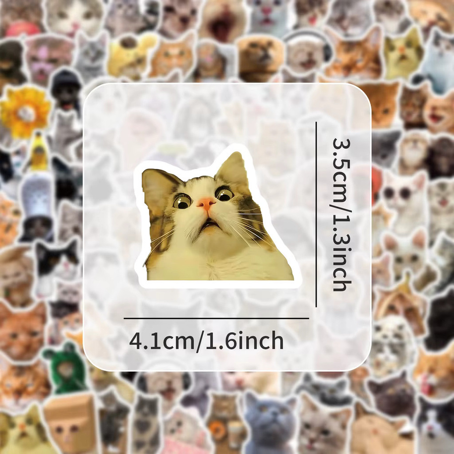 104-teiliges Set lustige Goofy-Katzen-Aufkleber in Multicolour von RecordingYourLife Store für DIY-Tagebücher, Handyhüllen und Wasserflaschen - Bild 4