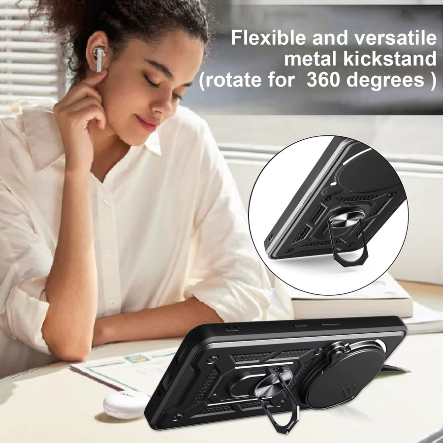 Silikon Handyhülle mit Linsenschutz und Armor Ringhalter für Nothing CMF Phone 1, 2 Pro, 3A Lite, 4A Pro und 2A Plus - Bild 3
