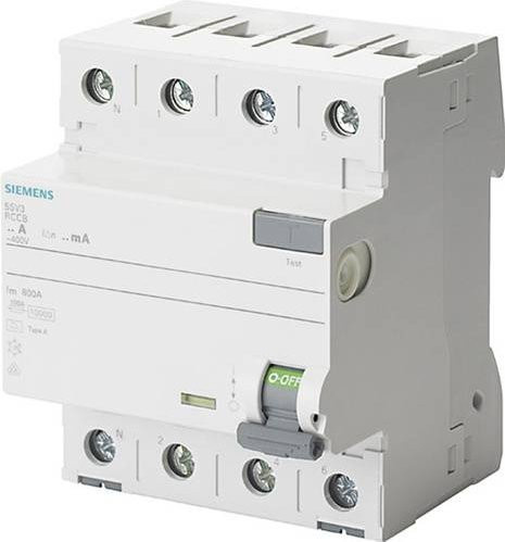 Siemens FI-Schutzschalter 5SV3646-6KL, 4-polig, 63 A, 0,3 A, 400 V - Bild 1