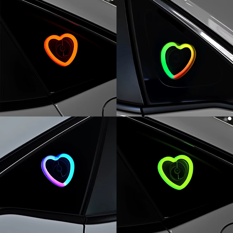 RGB USB-LED-Nachtlampe in Herzform für Schlafzimmer, Wohnzimmer und Auto, mehrfarbiges Umgebungslicht mit Clip-Funktion - Bild 6