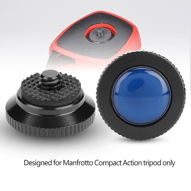 Manfrotto Mini-Schnellwechselplatte aus Aluminiumlegierung für Compact Action Tripod in Schwarz und Rot - Bild 1
