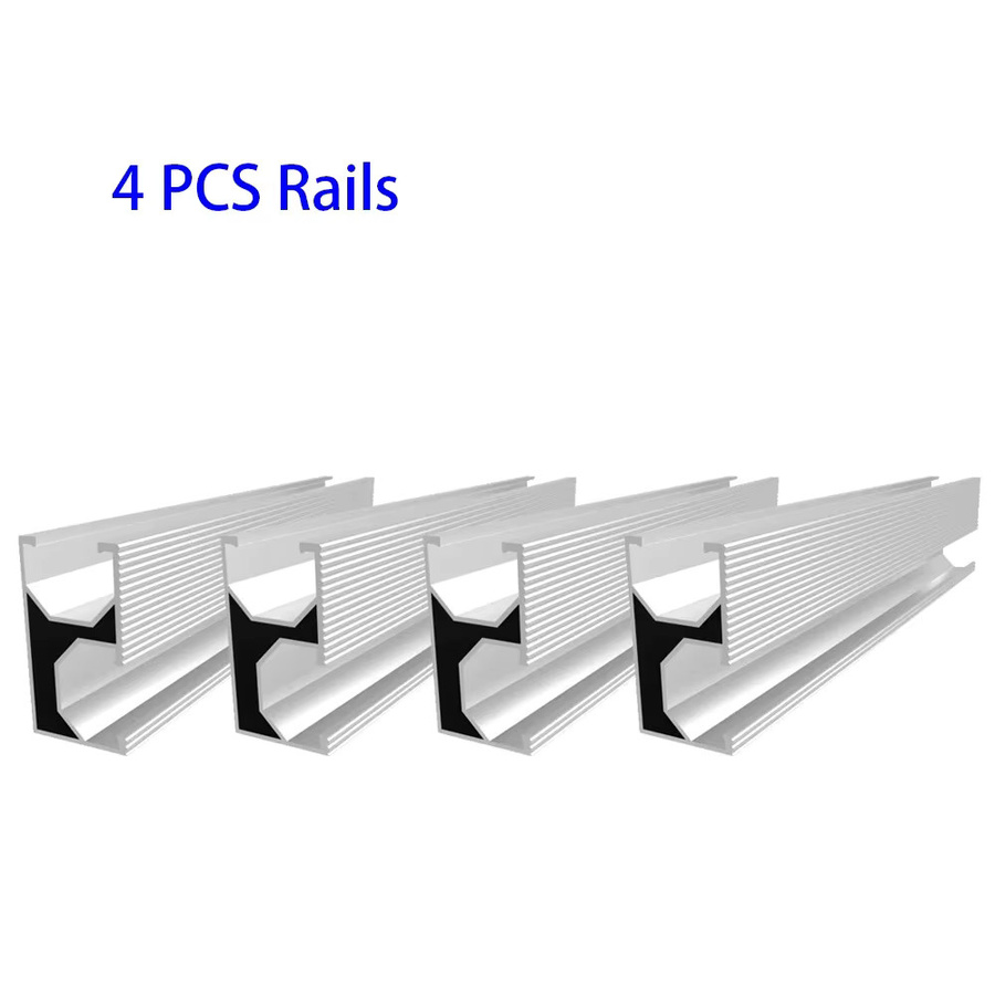 4er Set Photovoltaik-Halterung für Zinn-Dachziegel inklusive Führungsschiene in Silber, Breite: 20 cm, Tiefe: 28 cm, Höhe: 55 cm - Bild 3