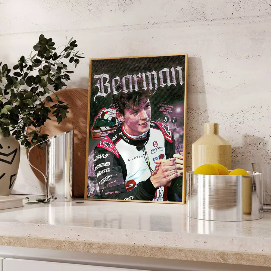O-oliver Racing B-Bearman Wandbild Selbstklebender Wasserdichter Kunst Aufkleber in Mehrfarbig - Bild 6
