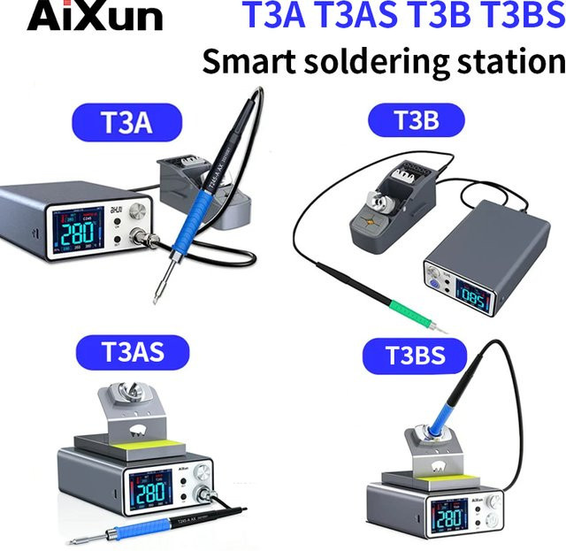 AIXUN T3A T3B Intelligente Lötstation für PCB BGA Löten, Rework Station in Grau - Bild 1