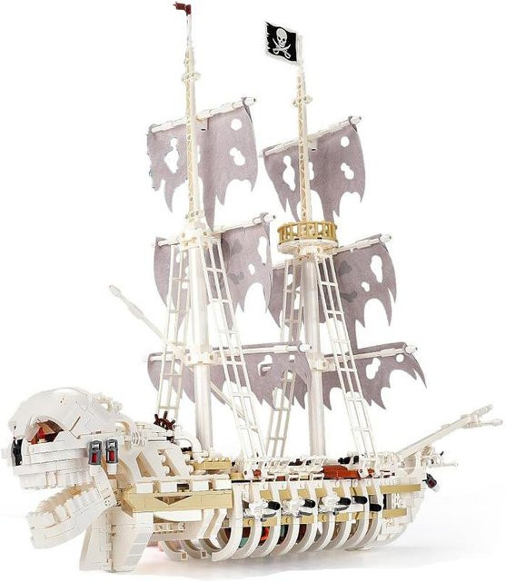 Totenkopf Piratenschiff Bausteine, Abenteuerboot, 1592 Teile, ab 6 Jahren - Bild 1