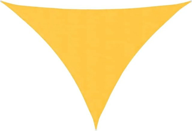 vidaXL Sonnensegel aus Oxford-Gewebe, dreieckig, Gelb, B/T/H: 5 x 5 x 6 m - Bild 1