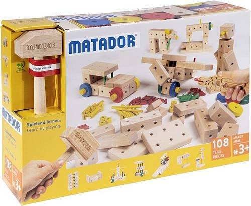 Matador Maker Baukasten aus Holz mit 108 Teilen Konstruktions-Set - Bild 1