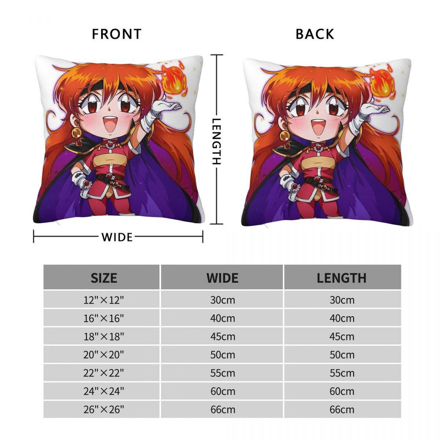 Lina Inverse Dragon Slave Slayers Quadratischer Kissenbezug aus Peach Skin, B/T/H: 18 x 18 x 18 cm - Bild 3
