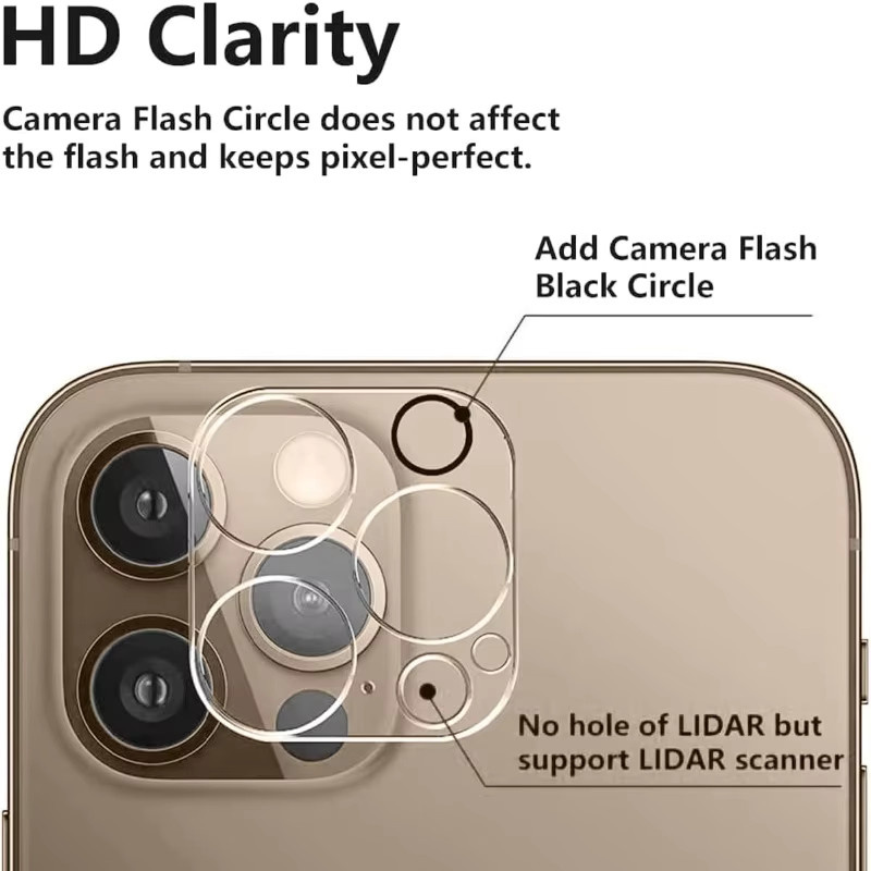 3er-Set Displayschutzfolie und Kameraschutz für Apple iPhone 14 15 16 17 Pro Max und Plus Modelle, transparent mit Luftglas-Technologie - Bild 4