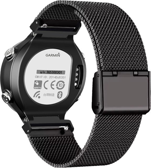 DAINU Armband aus Edelstahl für Garmin Forerunner 235 230 220 620 630 735XT in Schwarz - Bild 1