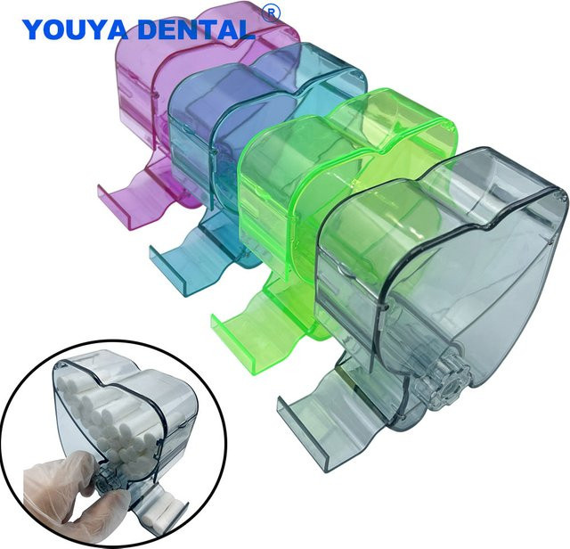 YOUYA DENTAL Baumwollrollen-Dispenser für die Zahnarztpraxis, Lila, B/T/H: 12,0 x 10,2 cm - Bild 1