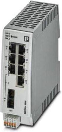 Phoenix Contact 2702329 FL SWITCH 2207-FX SM Netzwerk Switch mit 7 Ports und 10/100 MBit/s in Grau - Bild 1