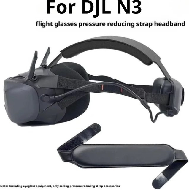 DJI N3 Flight Eye Lens Strap Kopfband in Schwarz mit Druckreduzierung und verstellbarer Passform - Bild 1