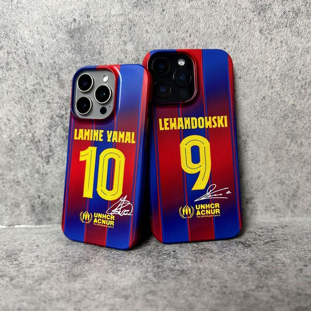 Fußball Trikot Handyhülle mit glänzendem Finish für Apple iPhone 11 bis iPhone 17 Pro Max aus hartem PC-Material - Bild 1