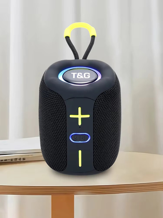 T&G Tragbarer Bluetooth Lautsprecher mit Subwoofer und FM Radio in Grau - Bild 7