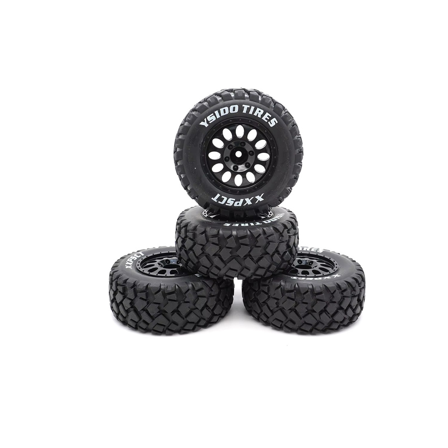YSIDO RC Auto Upgrades Reifen, 4-teiliges Set, 1:10, Schwarz, Gummi - Bild 2