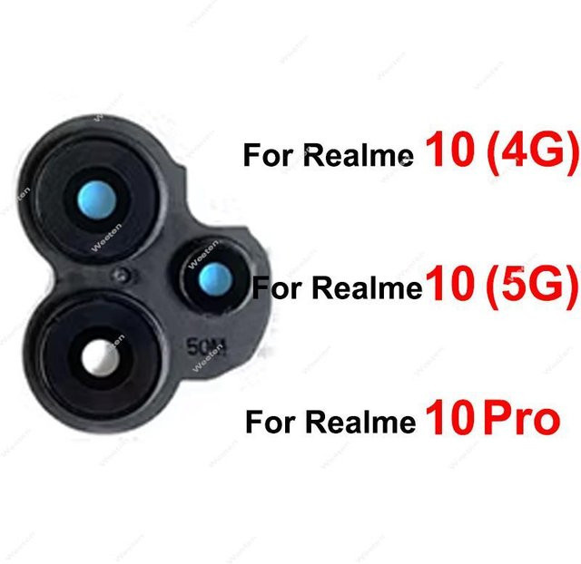 Realme 10 10 Pro 4G 5G Kameraobjektiv Abdeckung mit Rahmenhalter in Schwarz - Bild 1