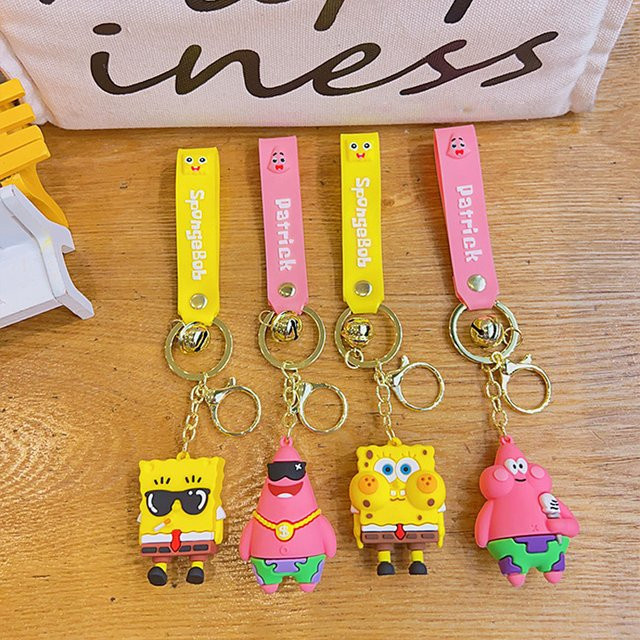 Potdemiel Spongebob Schwammkopf Patrick Star Schlüsselanhänger, PVC - Bild 1