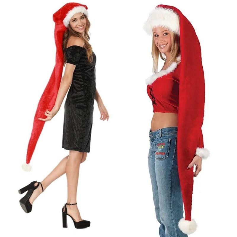 MTMA Weihnachtsmütze Nikolausmütze extra lang für Kinder und Erwachsene in Rot - Bild 4