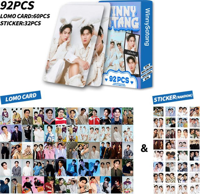 WinnySatang Thailand Sterne Laser Lomo Karten Set mit Mini Postkarten und Aufklebern, 92 Teile, Multicolour - Bild 1