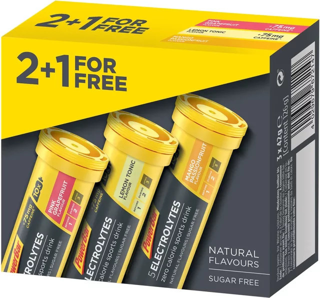 PowerBar Elektrolyte Brausetabletten, Tropisch/Exotisch, Pink Grapefruit, Zitrone, 0,24 kg - Bild 1