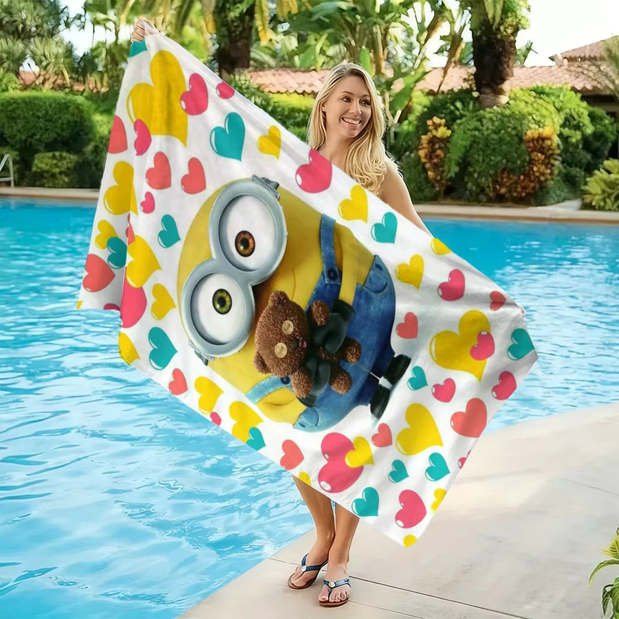 Potdemiel Strandtuch mit niedlichem Kreaturen-Design, schnelltrocknend und weich, Multicolour - Bild 4