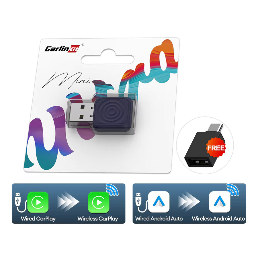 CarlinKit Mini Ultra Kabelloser CarPlay und Android Auto Adapter in Schwarz mit USB-Anschluss für nahtlose Plug-and-Play Verbindung - Bild 7