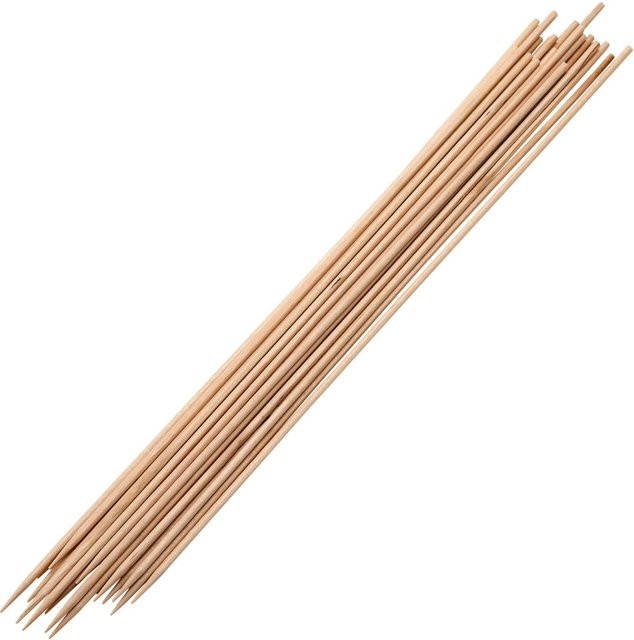 Fackelmann Holzspieße Eco aus FSC-zertifizierter Birke, 25 Stück, braun, Länge: 30 cm - Bild 1