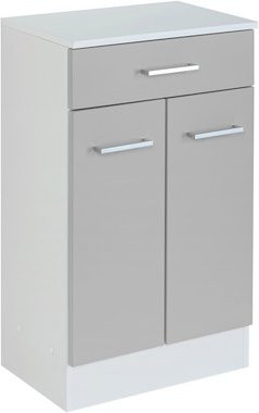 HELD MÖBEL Unterschrank Riga in Grau, Weiß und Silber, B/H/T: 50 x 84 x 35 cm - Bild 1