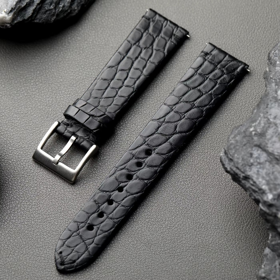 Raystray Armband Krokodilleder, schwarzbraun, Unisex - Bild 2