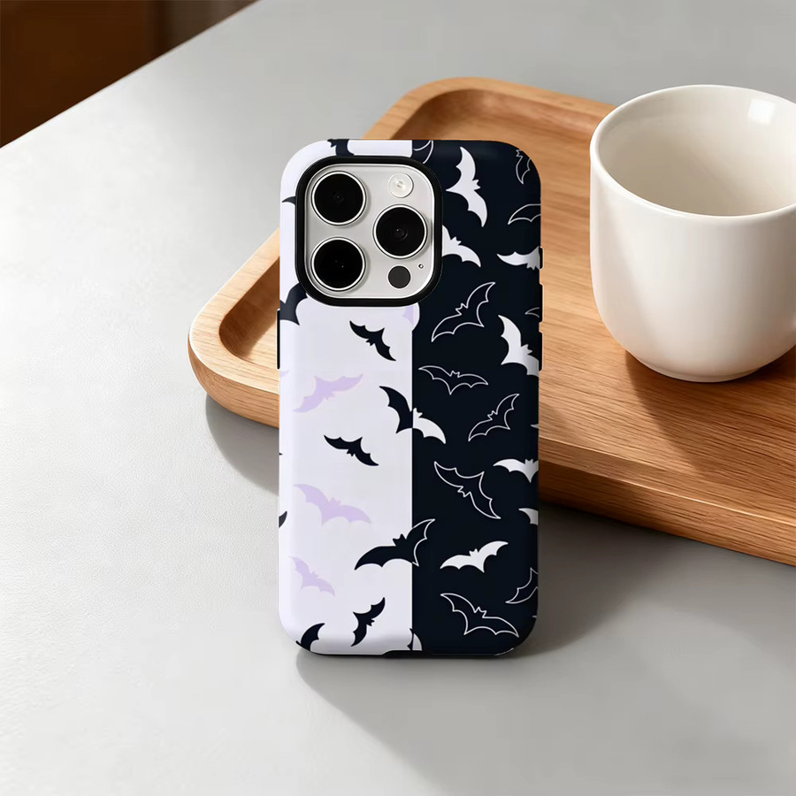 Handyhülle Halloween Bat Duality für iPhone 17 16 15 14 13 12 Pro Max Plus mit doppelschichtiger Rückseite in Multicolour von Potdemiel - Bild 4