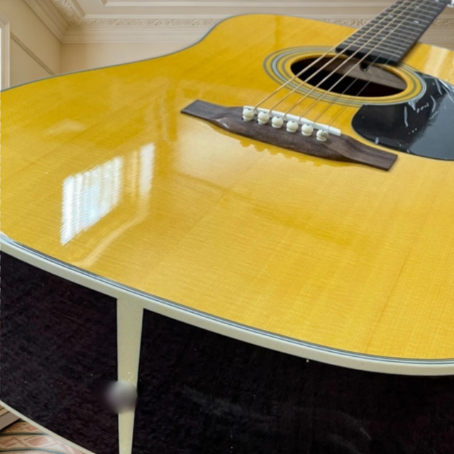 OUCEY Folk-Gitarre Gelbe Serie mit massiver Decke und Palisanderhals - Bild 1