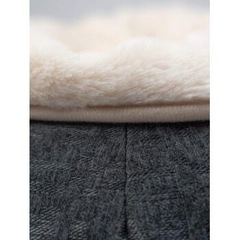 TrendPet LunaBed Hundebett rund in Beige mit abnehmbarem Bezug und rutschfester Unterseite - Bild 2