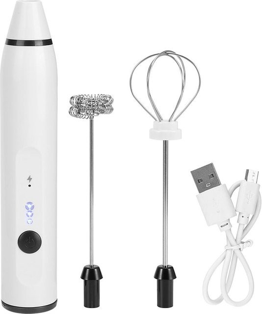 CosyHome Elektrischer Mini Milchaufschäumer und Schneebesen mit USB-Aufladung in Weiß - Bild 1