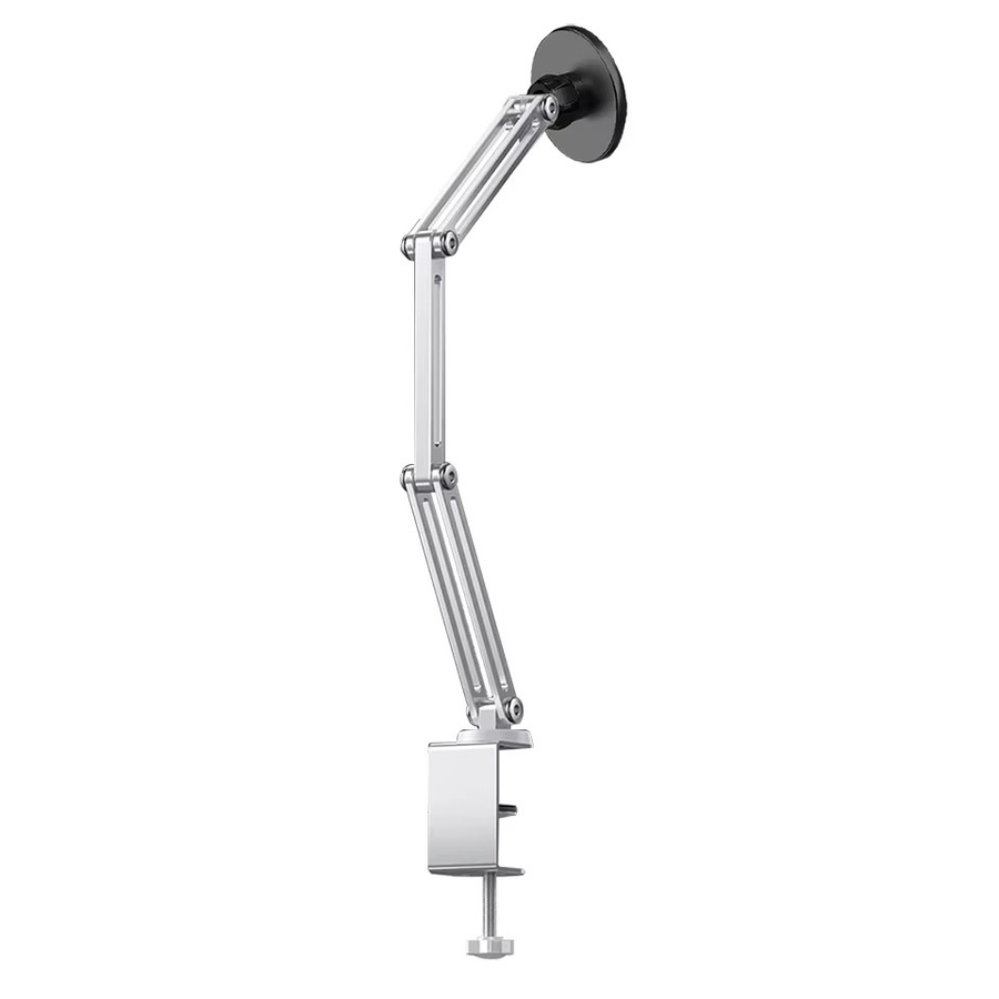 OUTMIX Magnetischer Bett-Handyhalter mit Clip-Halterung und verstellbarem, drehbarem Display-Ständer in Silber für iPad, Galaxy, Xiaomi und Kindle Tablets - Bild 4