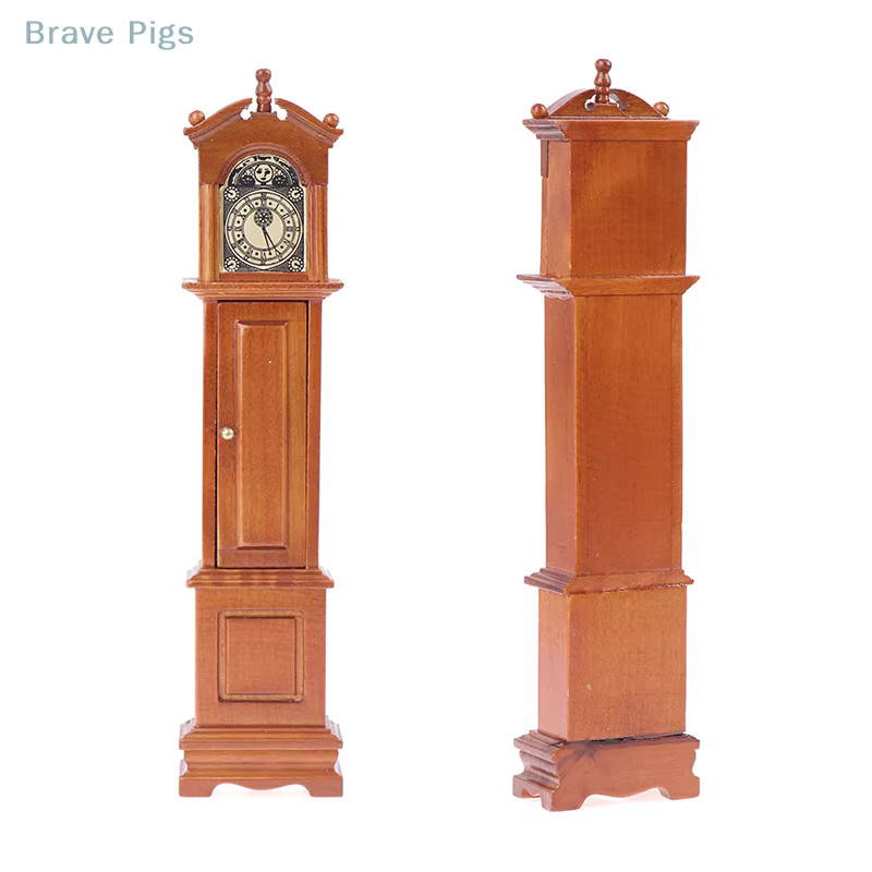 GCDHome Bodenuhr Großvater Uhr, Puppenhaus Miniatur Holz, Modell, 1:12 - Bild 2